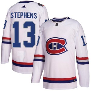 Montreal Canadiens Mitchell Stephens Official White Adidas Authentic Youth 2017 100 Classic NHL Hockey Jersey