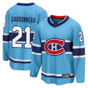 Montreal Canadiens Guy Carbonneau Official Light Blue Fanatics Branded Breakaway Adult Special Edition 2.0 NHL Hockey Jersey