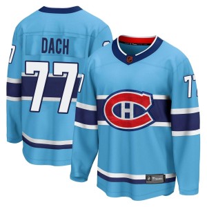 Montreal Canadiens Kirby Dach Official Light Blue Fanatics Branded Breakaway Adult Special Edition 2.0 NHL Hockey Jersey