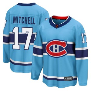 Montreal Canadiens Torrey Mitchell Official Light Blue Fanatics Branded Breakaway Adult Special Edition 2.0 NHL Hockey Jersey