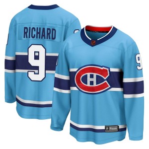 Montreal Canadiens Maurice Richard Official Light Blue Fanatics Branded Breakaway Adult Special Edition 2.0 NHL Hockey Jersey