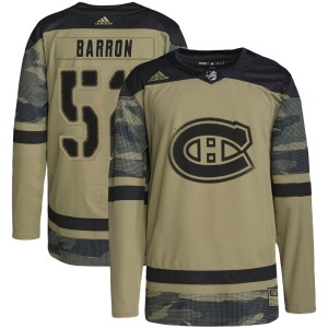 Montreal Canadiens Justin Barron Official Camo Adidas Authentic Adult Military Appreciation Practice NHL Hockey Jersey