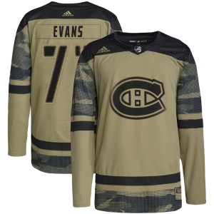 Montreal Canadiens Jake Evans Official Camo Adidas Authentic Adult Military Appreciation Practice NHL Hockey Jersey