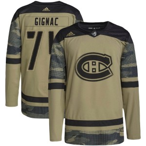 Montreal Canadiens Brandon Gignac Official Camo Adidas Authentic Adult Military Appreciation Practice NHL Hockey Jersey