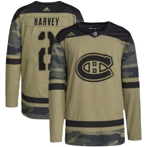 Montreal Canadiens Doug Harvey Official Camo Adidas Authentic Adult Military Appreciation Practice NHL Hockey Jersey