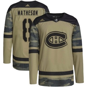 Montreal Canadiens Mike Matheson Official Camo Adidas Authentic Adult Military Appreciation Practice NHL Hockey Jersey