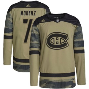 Montreal Canadiens Howie Morenz Official Camo Adidas Authentic Adult Military Appreciation Practice NHL Hockey Jersey