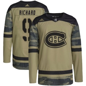 Montreal Canadiens Maurice Richard Official Camo Adidas Authentic Adult Military Appreciation Practice NHL Hockey Jersey
