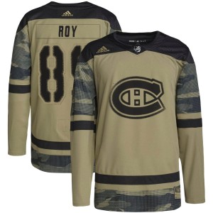 Montreal Canadiens Joshua Roy Official Camo Adidas Authentic Adult Military Appreciation Practice NHL Hockey Jersey