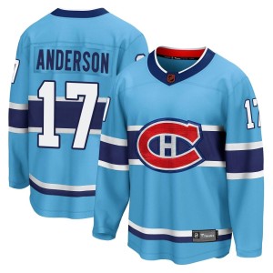 Montreal Canadiens Josh Anderson Official Light Blue Fanatics Branded Breakaway Youth Special Edition 2.0 NHL Hockey Jersey