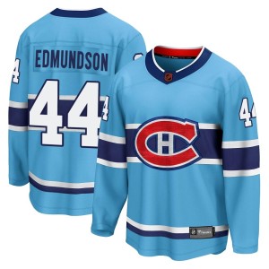 Montreal Canadiens Joel Edmundson Official Light Blue Fanatics Branded Breakaway Youth Special Edition 2.0 NHL Hockey Jersey