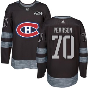 Montreal Canadiens Tanner Pearson Official Black Authentic Youth 1917-2017 100th Anniversary NHL Hockey Jersey