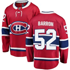 Montreal Canadiens Justin Barron Official Red Fanatics Branded Breakaway Adult Home NHL Hockey Jersey