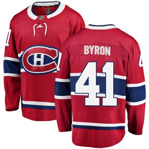 Montreal Canadiens Paul Byron Official Red Fanatics Branded Breakaway Adult Home NHL Hockey Jersey