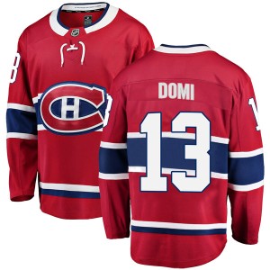Montreal Canadiens Max Domi Official Red Fanatics Branded Breakaway Adult Home NHL Hockey Jersey