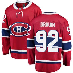 Montreal Canadiens Jonathan Drouin Official Red Fanatics Branded Breakaway Adult Home NHL Hockey Jersey