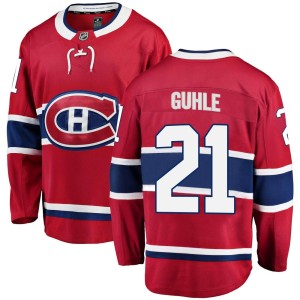 Montreal Canadiens Kaiden Guhle Official Red Fanatics Branded Breakaway Adult Home NHL Hockey Jersey