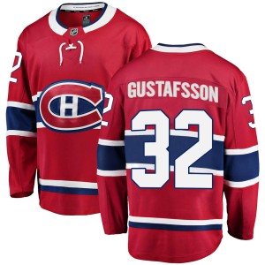Montreal Canadiens Erik Gustafsson Official Red Fanatics Branded Breakaway Adult Home NHL Hockey Jersey