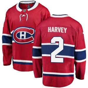 Montreal Canadiens Doug Harvey Official Red Fanatics Branded Breakaway Adult Home NHL Hockey Jersey