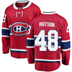 Montreal Canadiens Lane Hutson Official Red Fanatics Branded Breakaway Adult Home NHL Hockey Jersey