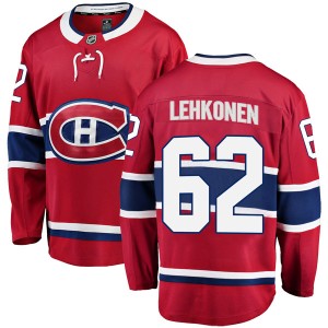 Montreal Canadiens Artturi Lehkonen Official Red Fanatics Branded Breakaway Adult Home NHL Hockey Jersey