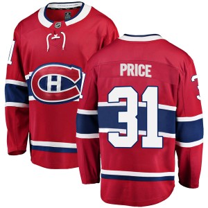 Montreal Canadiens Carey Price Official Red Fanatics Branded Breakaway Adult Home NHL Hockey Jersey