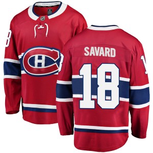 Montreal Canadiens Serge Savard Official Red Fanatics Branded Breakaway Adult Home NHL Hockey Jersey