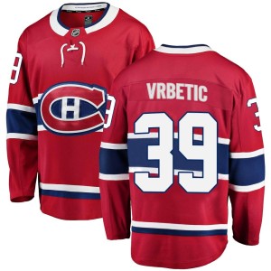 Montreal Canadiens Joseph Vrbetic Official Red Fanatics Branded Breakaway Adult Home NHL Hockey Jersey