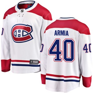 Montreal Canadiens Joel Armia Official White Fanatics Branded Breakaway Youth Away NHL Hockey Jersey