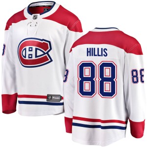 Montreal Canadiens Cameron Hillis Official White Fanatics Branded Breakaway Youth Away NHL Hockey Jersey