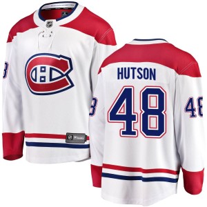 Montreal Canadiens Lane Hutson Official White Fanatics Branded Breakaway Youth Away NHL Hockey Jersey