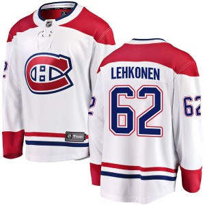 Montreal Canadiens Artturi Lehkonen Official White Fanatics Branded Breakaway Youth Away NHL Hockey Jersey