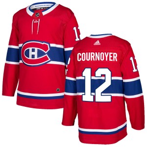 Montreal Canadiens Yvan Cournoyer Official Red Adidas Authentic Adult Home NHL Hockey Jersey