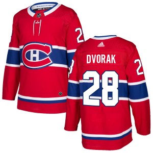Montreal Canadiens Christian Dvorak Official Red Adidas Authentic Adult Home NHL Hockey Jersey
