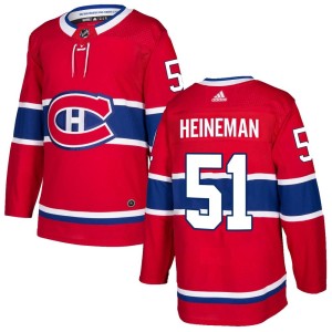 Montreal Canadiens Emil Heineman Official Red Adidas Authentic Adult Home NHL Hockey Jersey