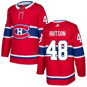 Montreal Canadiens Lane Hutson Official Red Adidas Authentic Adult Home NHL Hockey Jersey
