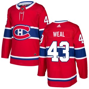 Montreal Canadiens Jordan Weal Official Red Adidas Authentic Adult Home NHL Hockey Jersey