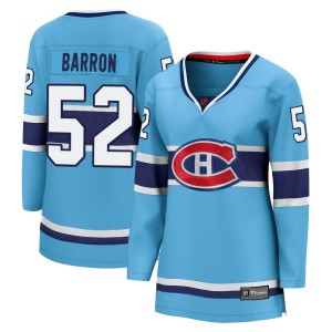 Montreal Canadiens Justin Barron Official Light Blue Fanatics Branded Breakaway Women's Special Edition 2.0 NHL Hockey Jersey