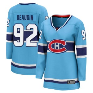 Montreal Canadiens Nicolas Beaudin Official Light Blue Fanatics Branded Breakaway Women's Special Edition 2.0 NHL Hockey Jersey
