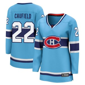 Montreal Canadiens Cole Caufield Official Light Blue Fanatics Branded Breakaway Women's Special Edition 2.0 NHL Hockey Jersey