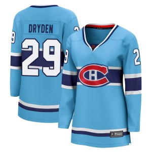 Montreal Canadiens Ken Dryden Official Light Blue Fanatics Branded Breakaway Women's Special Edition 2.0 NHL Hockey Jersey