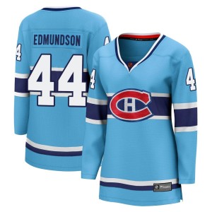 Montreal Canadiens Joel Edmundson Official Light Blue Fanatics Branded Breakaway Women's Special Edition 2.0 NHL Hockey Jersey