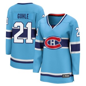 Montreal Canadiens Kaiden Guhle Official Light Blue Fanatics Branded Breakaway Women's Special Edition 2.0 NHL Hockey Jersey