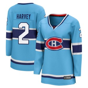 Montreal Canadiens Doug Harvey Official Light Blue Fanatics Branded Breakaway Women's Special Edition 2.0 NHL Hockey Jersey