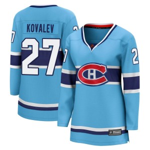 Montreal Canadiens Alexei Kovalev Official Light Blue Fanatics Branded Breakaway Women's Special Edition 2.0 NHL Hockey Jersey