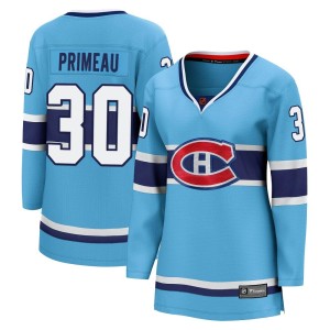 Montreal Canadiens Cayden Primeau Official Light Blue Fanatics Branded Breakaway Women's Special Edition 2.0 NHL Hockey Jersey