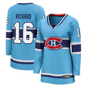 Montreal Canadiens Henri Richard Official Light Blue Fanatics Branded Breakaway Women's Special Edition 2.0 NHL Hockey Jersey