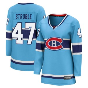Montreal Canadiens Jayden Struble Official Light Blue Fanatics Branded Breakaway Women's Special Edition 2.0 NHL Hockey Jersey