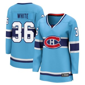 Montreal Canadiens Colin White Official Light Blue Fanatics Branded Breakaway Women's Special Edition 2.0 NHL Hockey Jersey