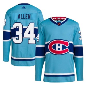 Montreal Canadiens Jake Allen Official Light Blue Adidas Authentic Adult Reverse Retro 2.0 NHL Hockey Jersey